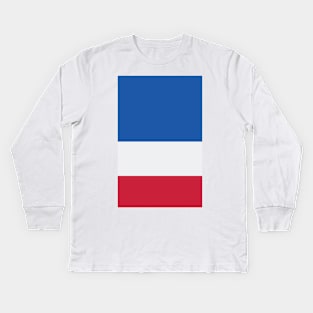 Glasgow Rangers Tricolour Design Kids Long Sleeve T-Shirt